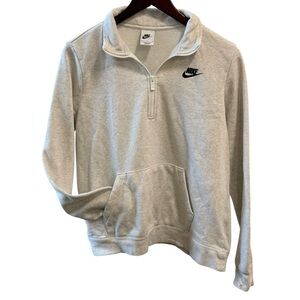 Nike Gray Half-Zip Pullover Sweatshirt Size M